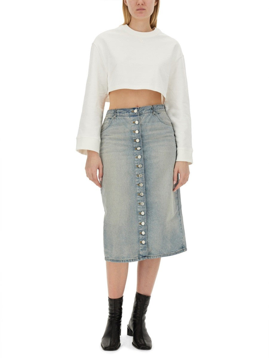 COURREGES CROPPED SWEATSHIRT