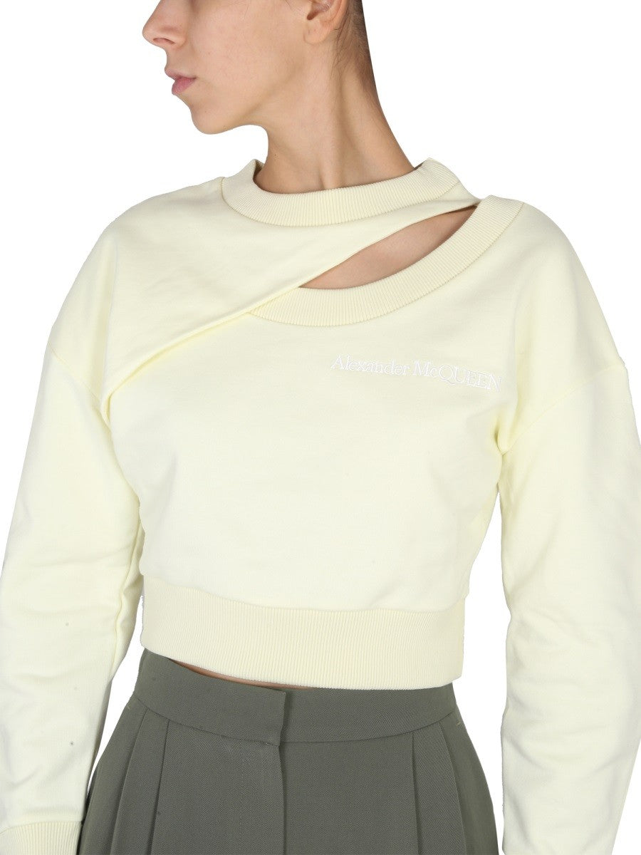 Alexander Mcqueen CROPPED SWEATSHIRT