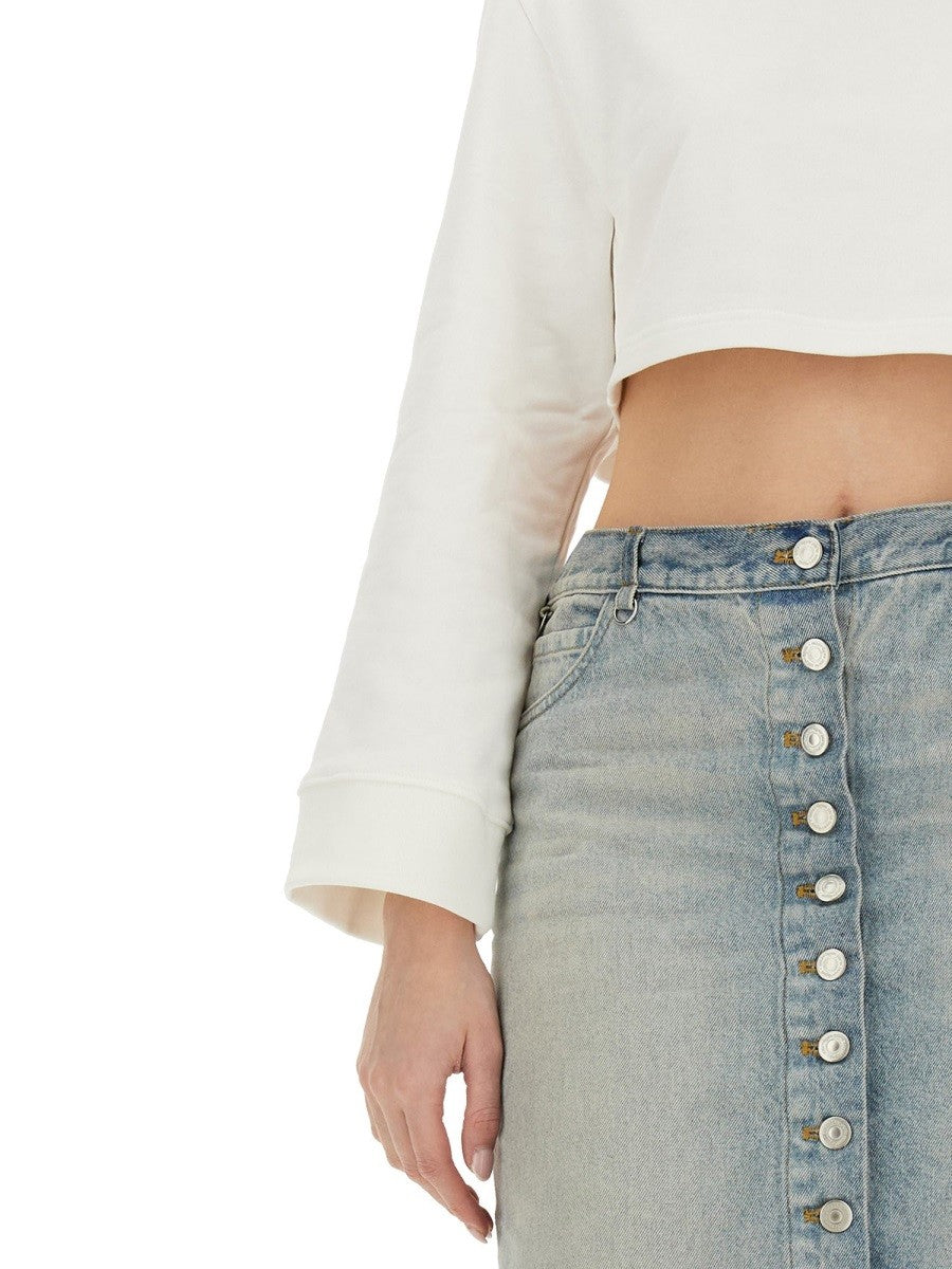 COURREGES CROPPED SWEATSHIRT