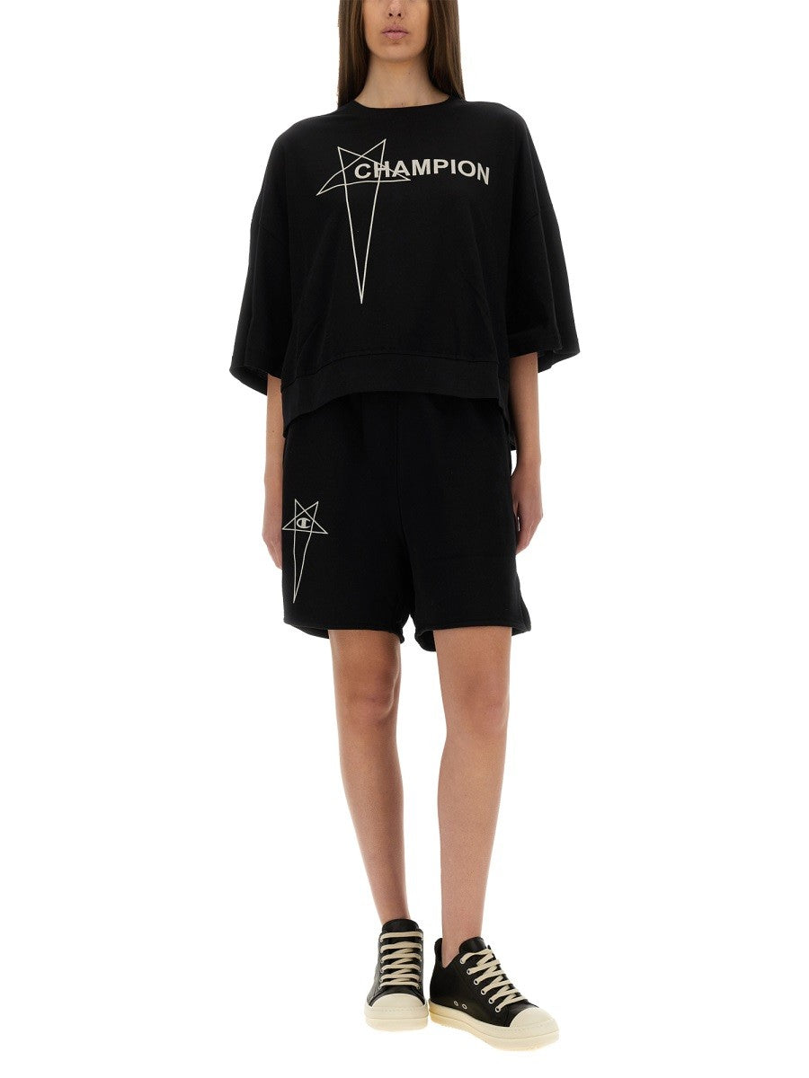 CHAMPION X RICK OWENS CROPPED "TOMMY T" T-SHIRT