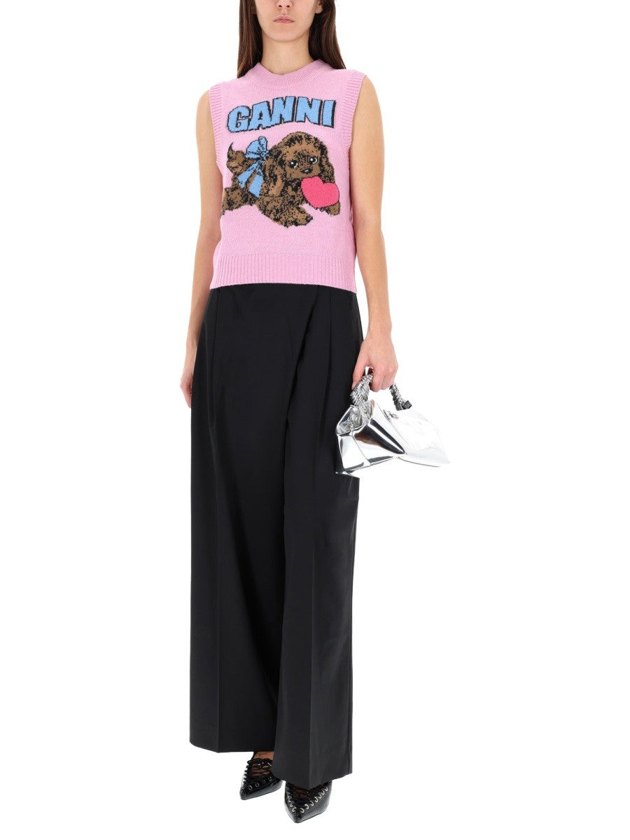 GANNI "CROSS-OVER" PANTS