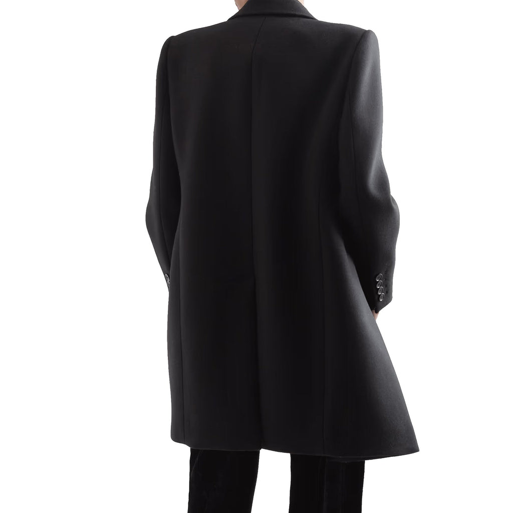 Saint Laurent Double-Breasted Wool Coat – Siebentaschen