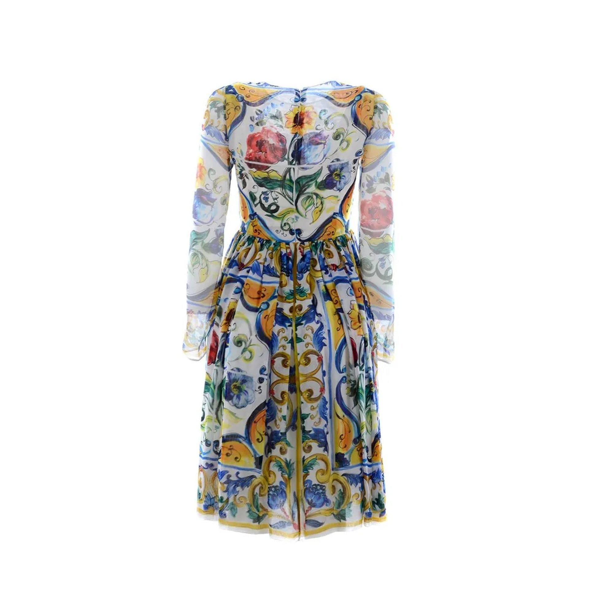 Dolce & Gabbana Silk Maiolica Dress