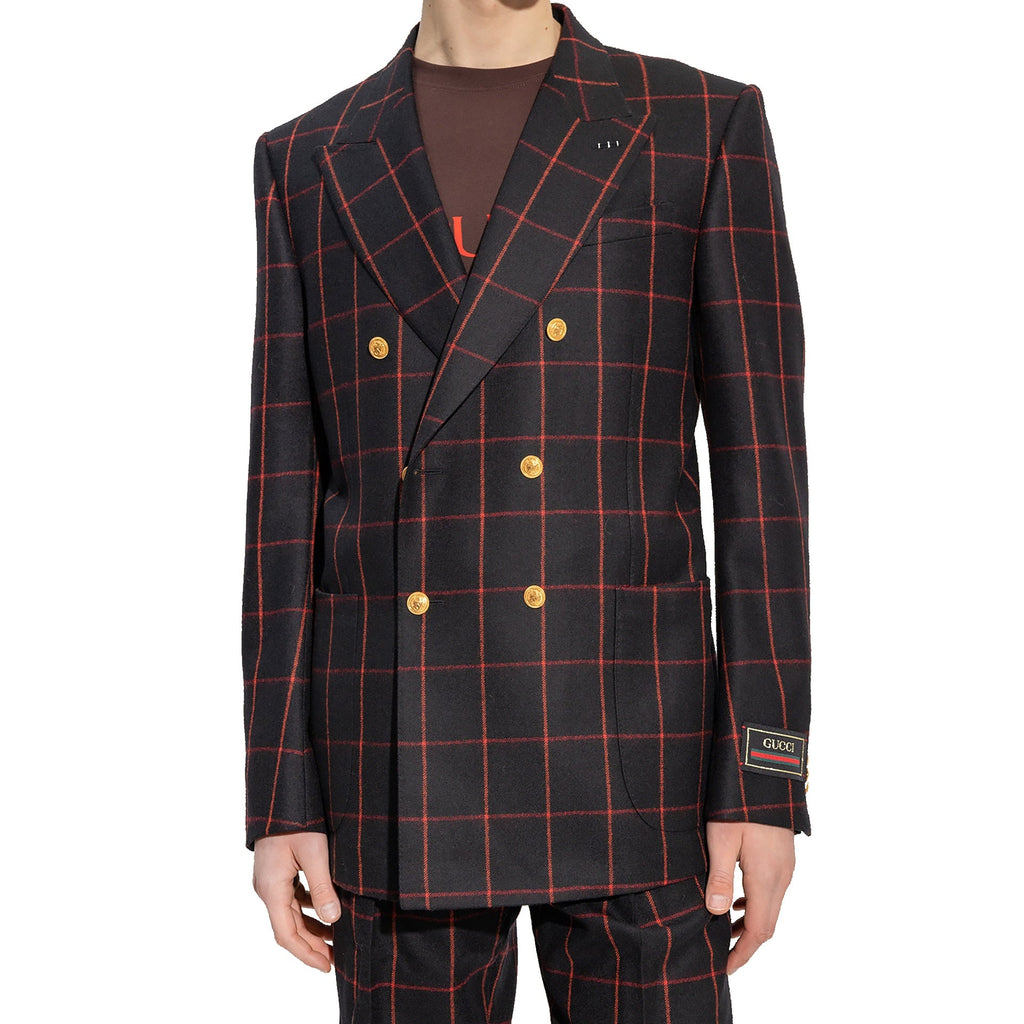 Gucci Wool Checked Blazer – Siebentaschen