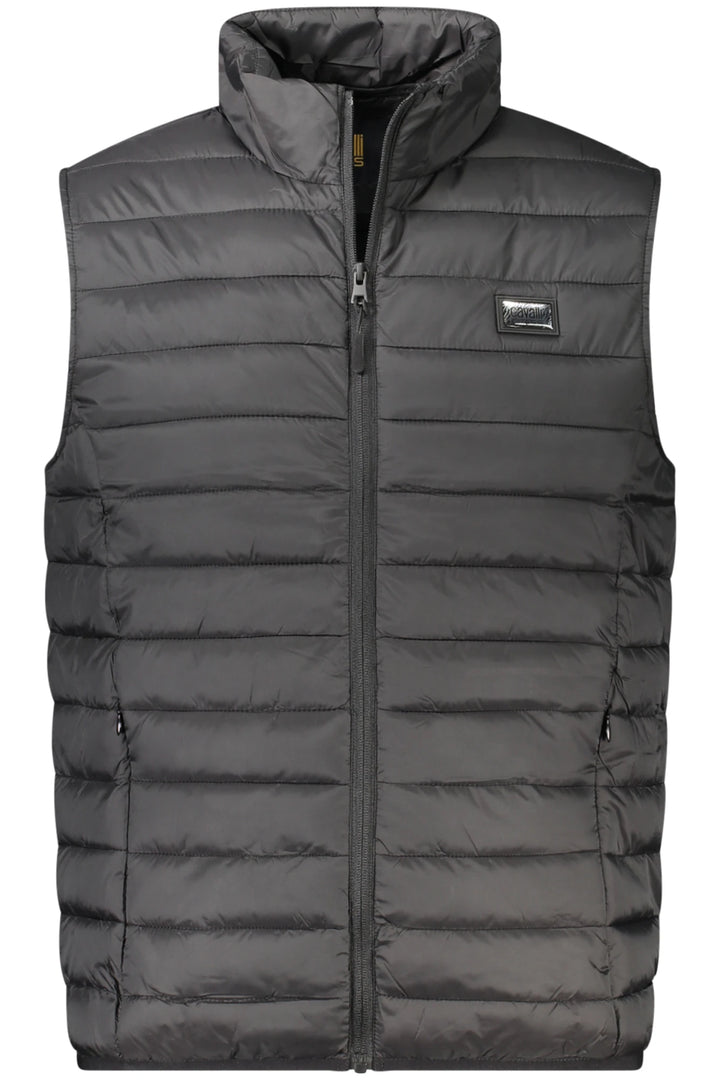 CAVALLI CLASS MEN&#39;S BLACK SLEEVELESS JACKET