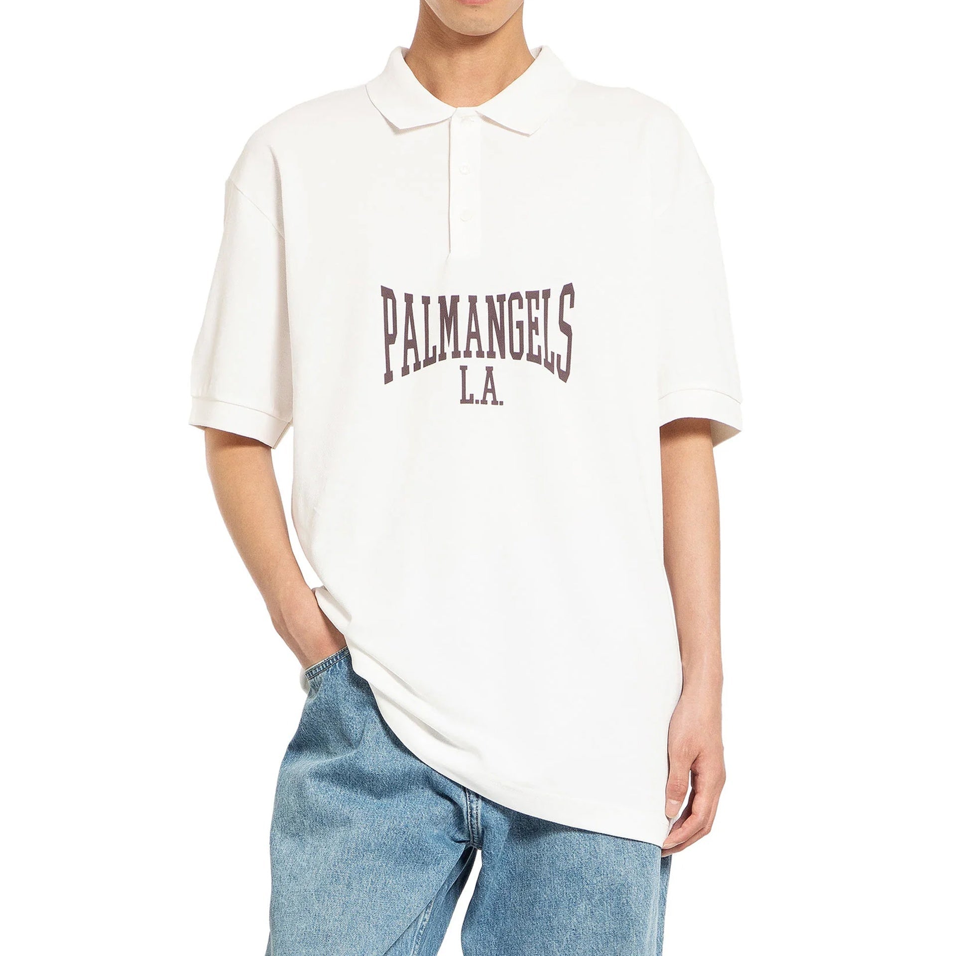 Palm Angels College Logo Polo
