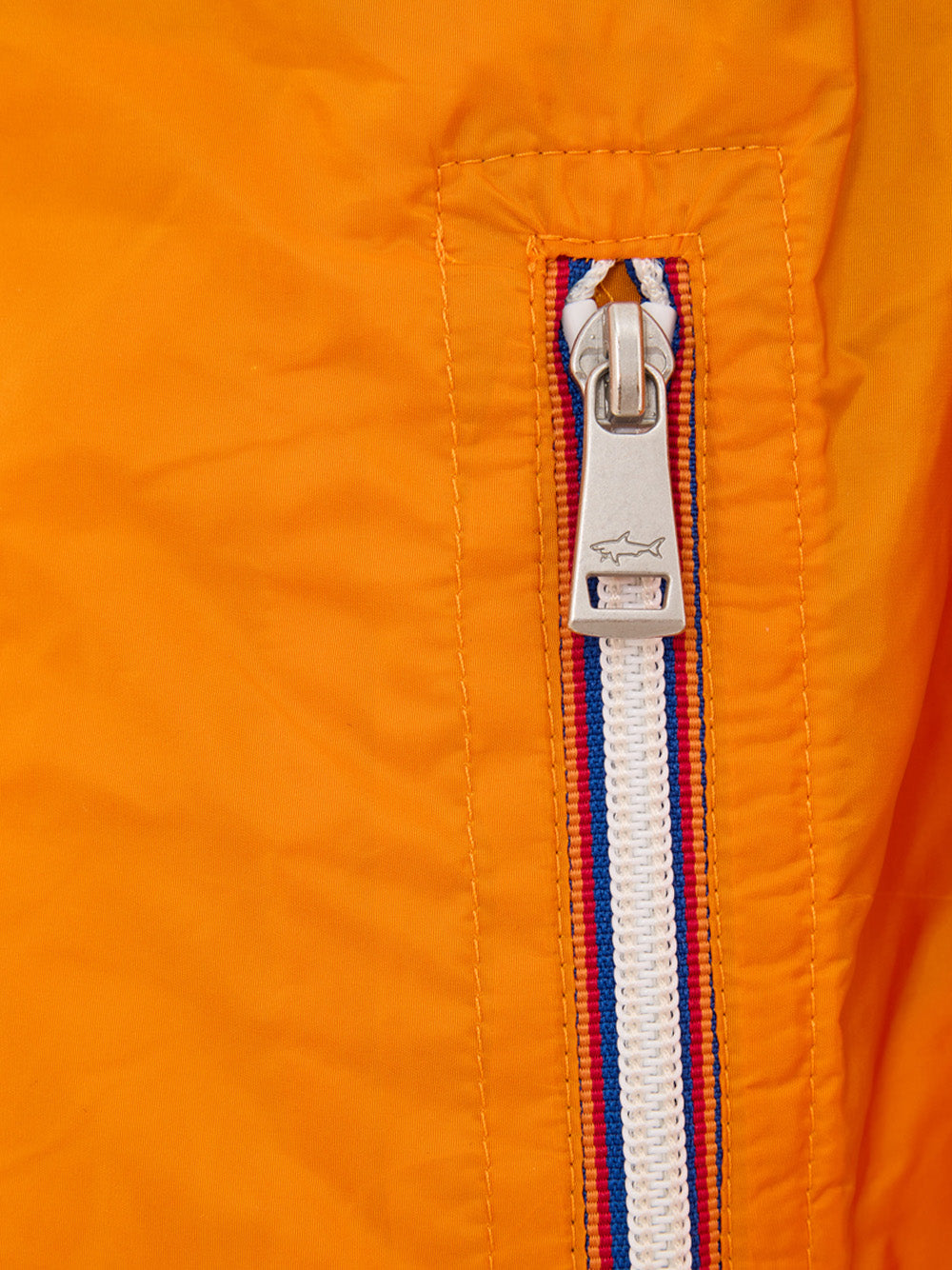 Paul & Shark Orange Lightweight Bomber Jacket in Technical Fabric