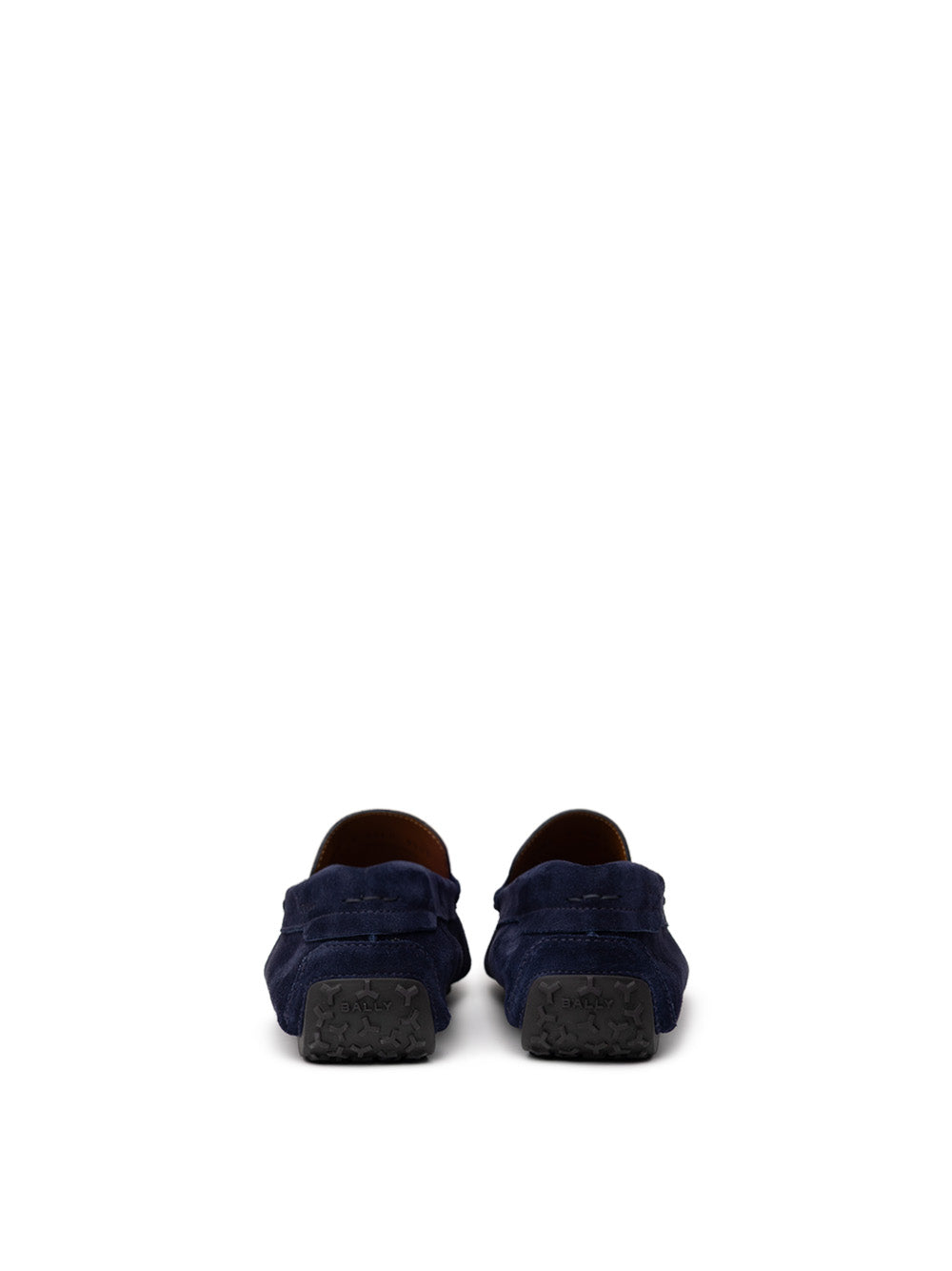Bally Men's Blue Suede Loafers with Metal Logo Badge – Siebentaschen