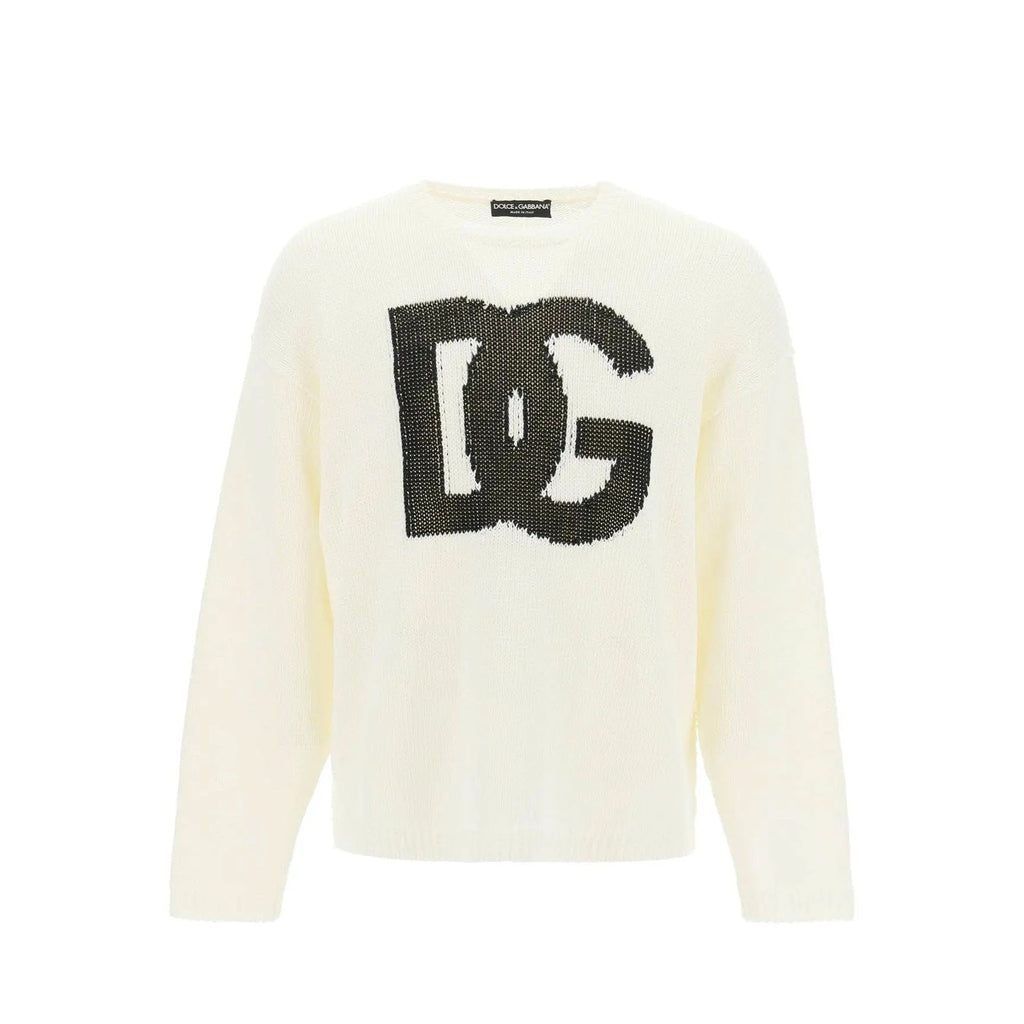 Dolce & Gabbana Linen Logo Sweater
