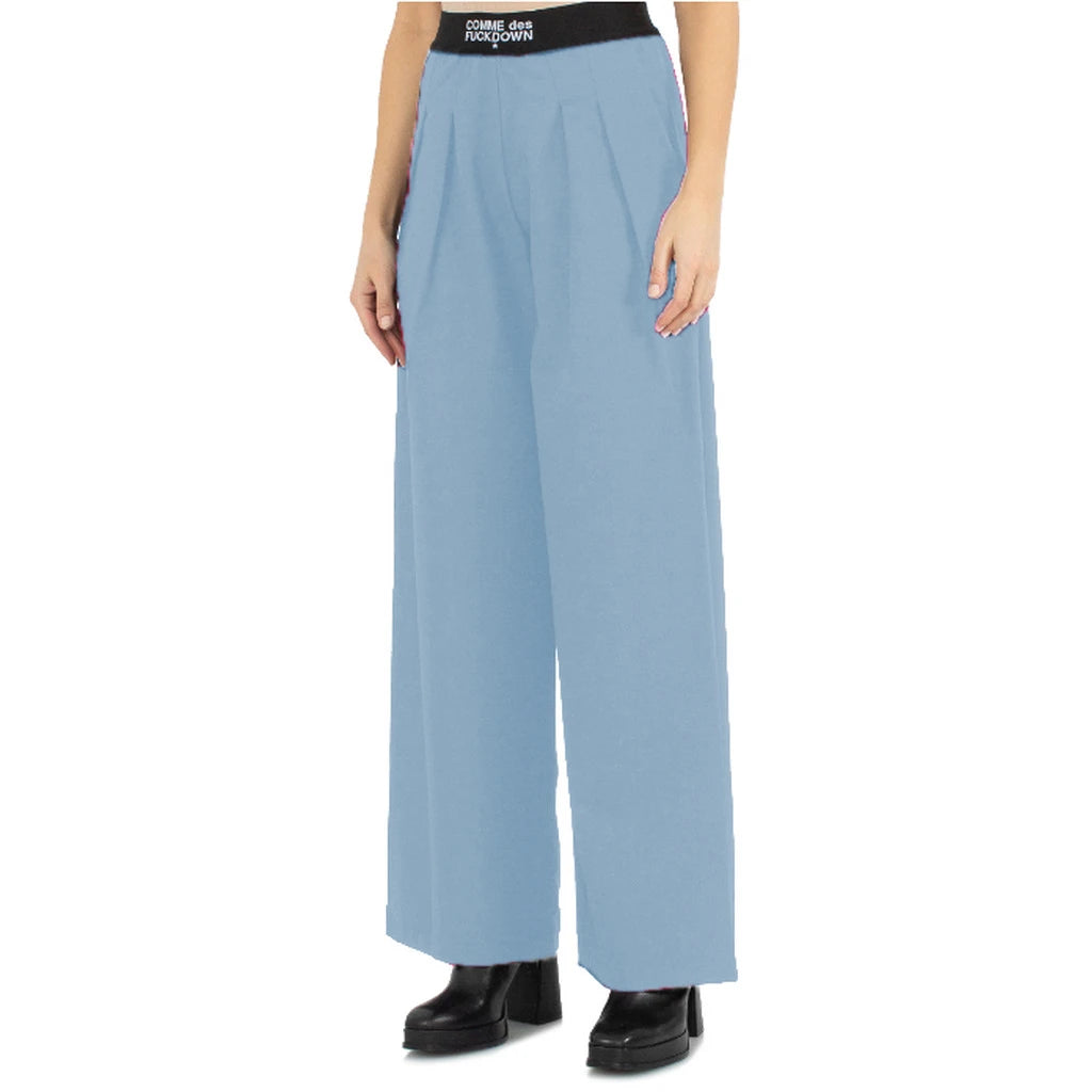 Comme Des Fuckdown Trousers Light Blue Woman