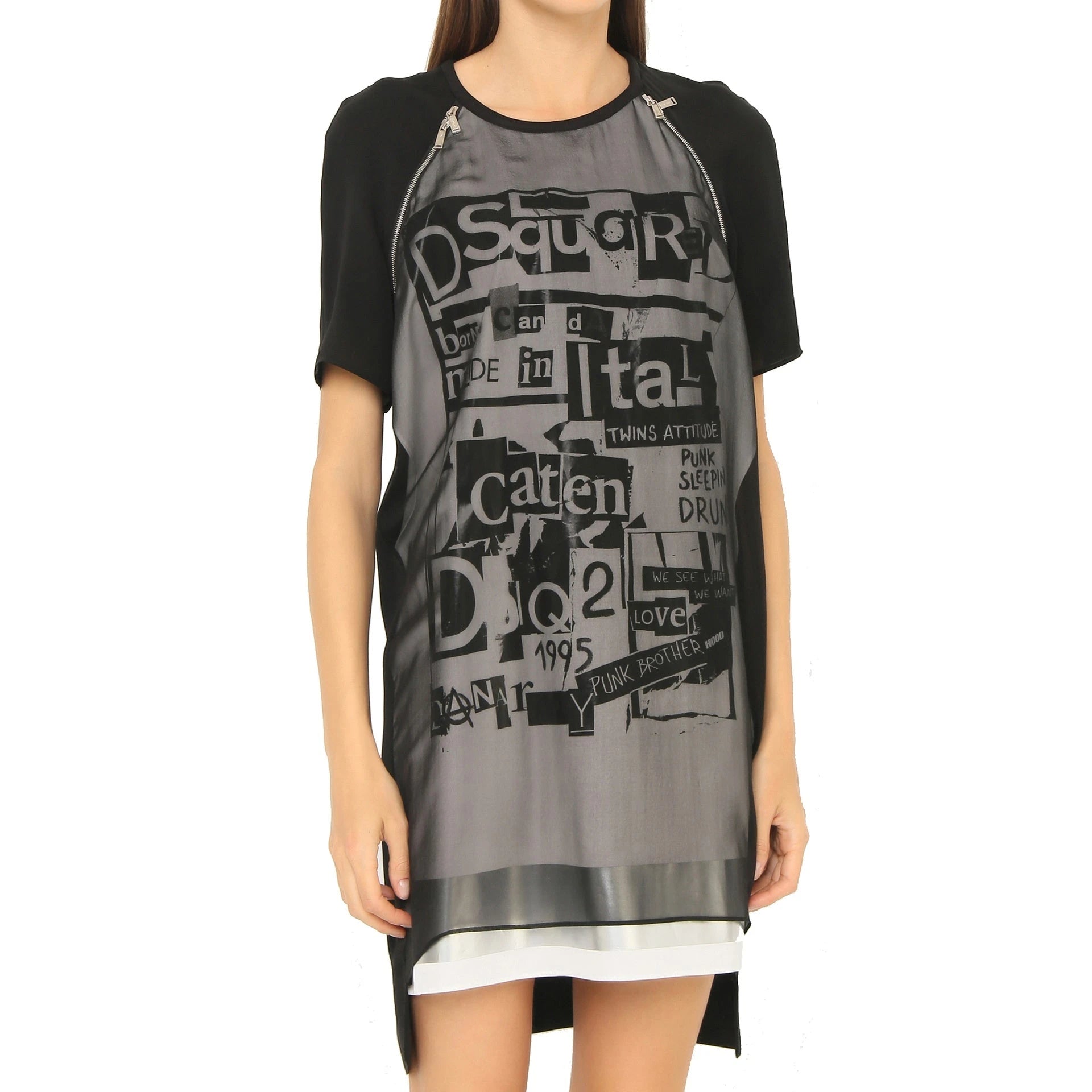 Dsquared2 Silk Printed Mini Dress