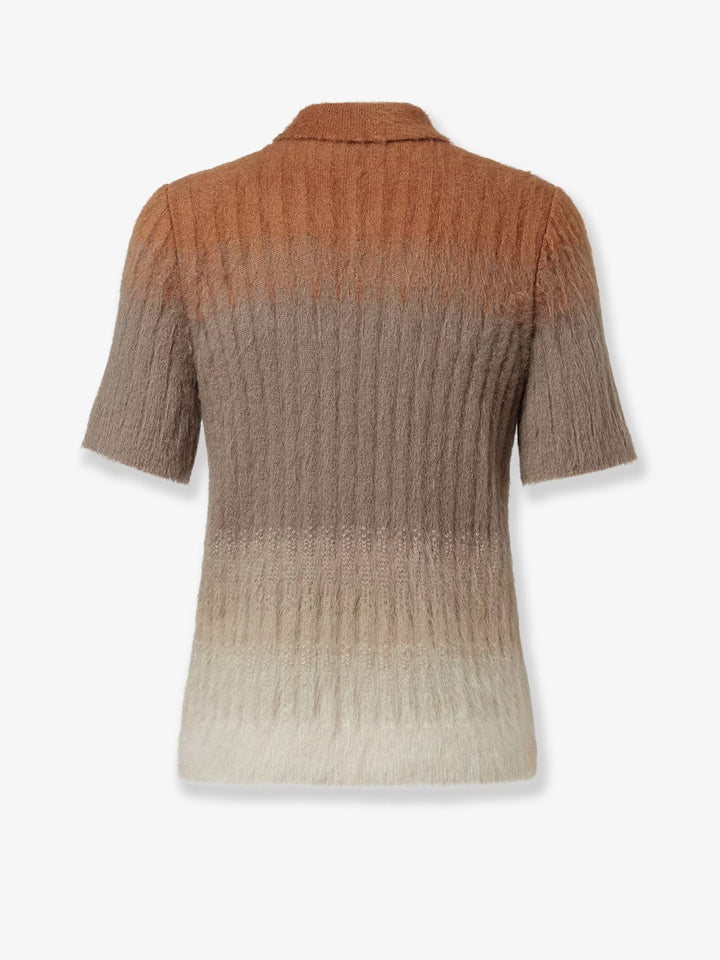 Fendi Dégradé mohair and wool polo shirt