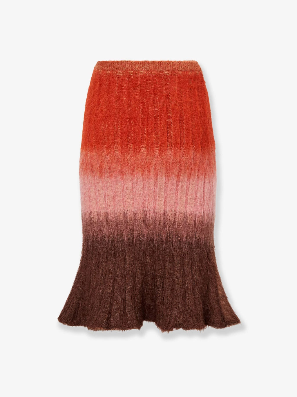Fendi Dégradé mohair and wool skirt