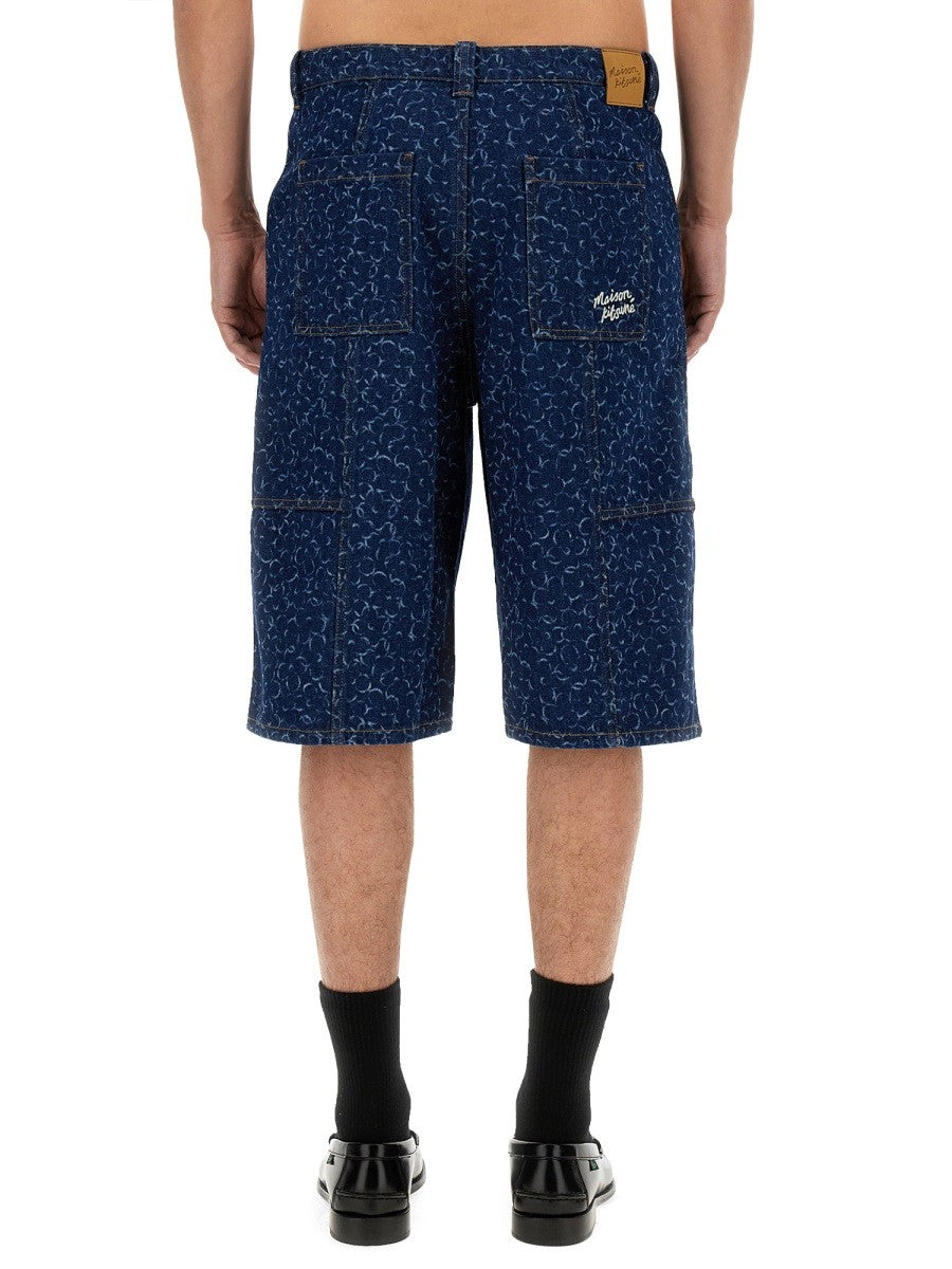 Maison Kitsune DENIM BERMUDA SHORTS
