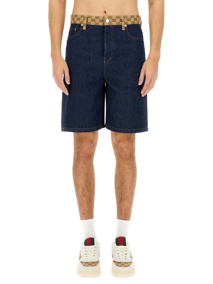 Gucci DENIM BERMUDA SHORTS
