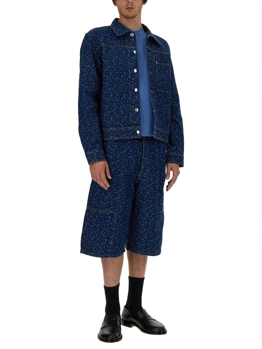 Maison Kitsune DENIM BERMUDA SHORTS