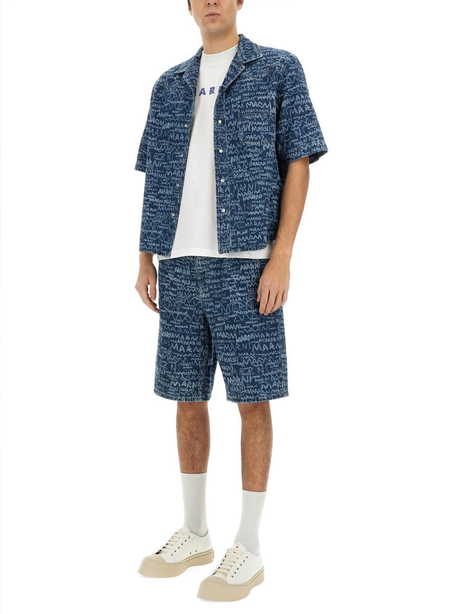 Marni DENIM BOWLING SHIRT