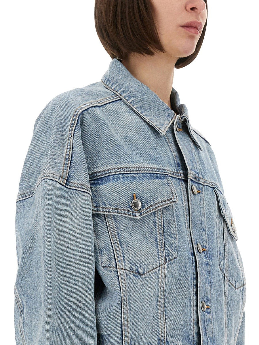 Alexander Wang DENIM CLIP-ON TRUCKER JACKET