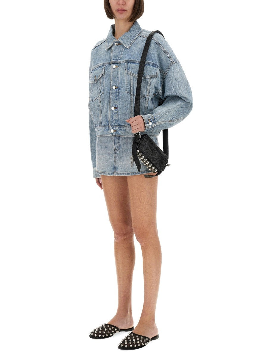 Alexander Wang DENIM CLIP-ON TRUCKER JACKET