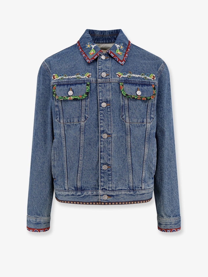Valentino Denim jacket with multicolor embroidery