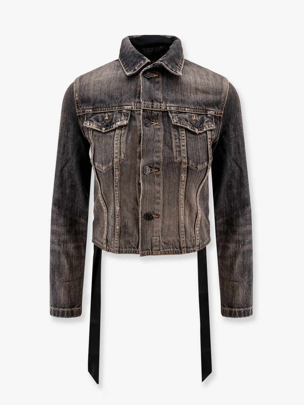 Balenciaga Denim jacket with satin laces