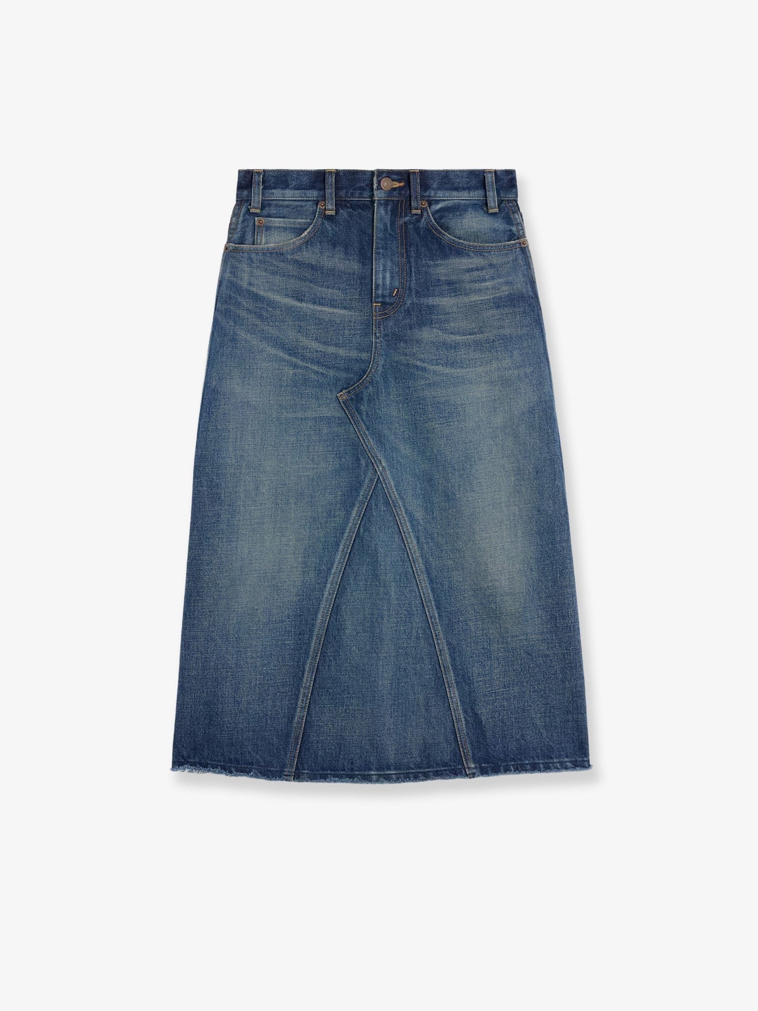 Celine Denim midi skirt