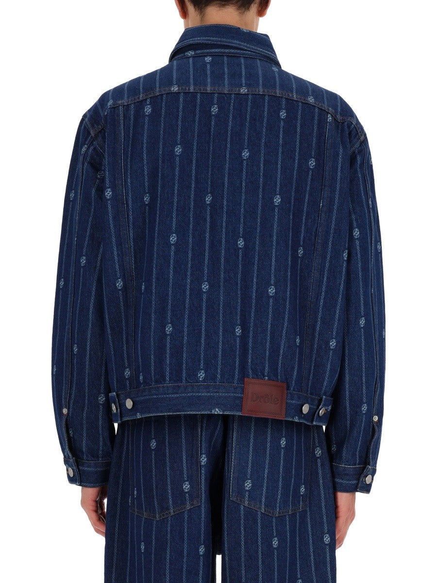Drole De Monsieur "DENIM MONOGRAMME" JACKET