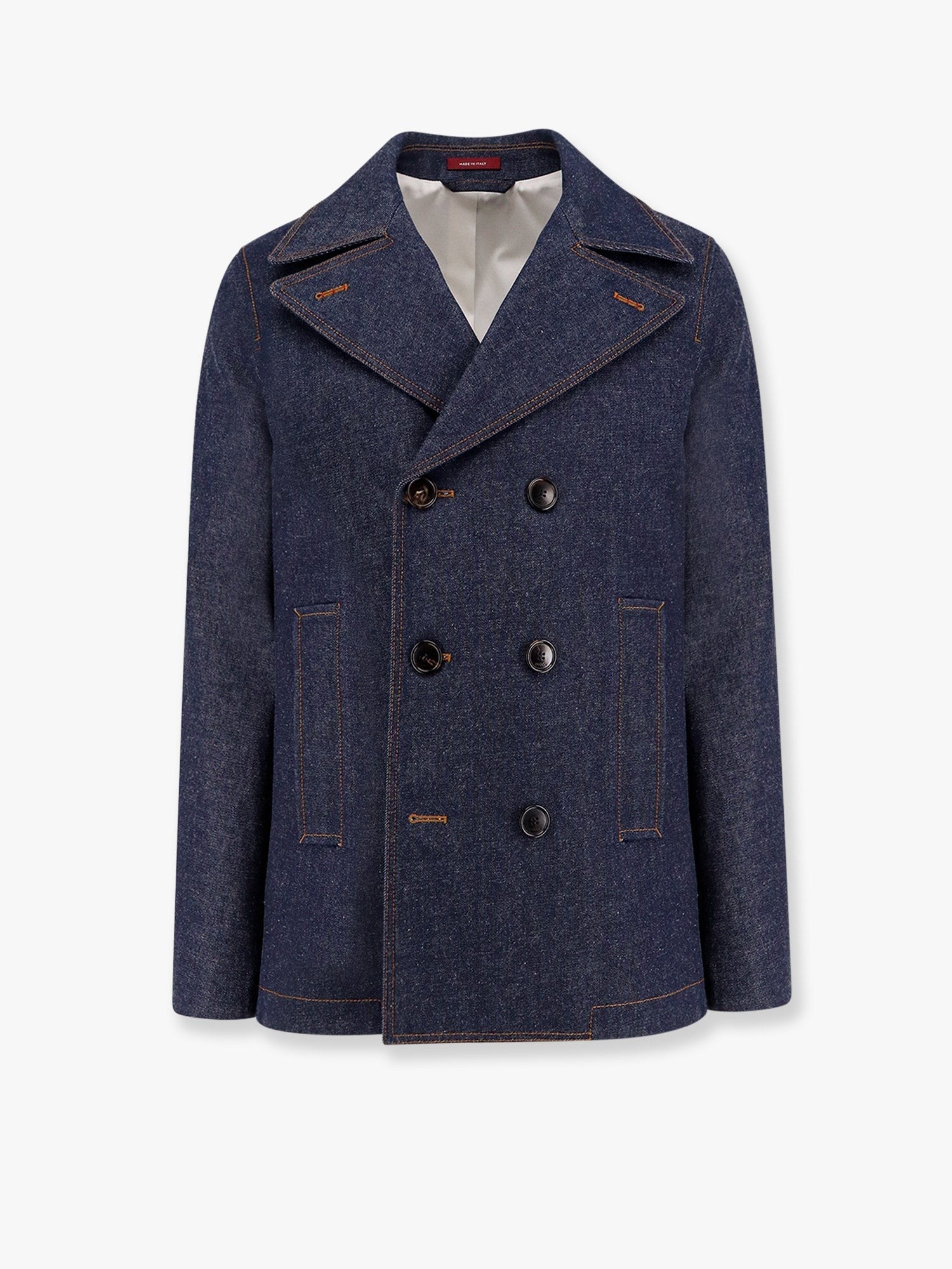 Gucci Denim peacoat with contrasting stitching