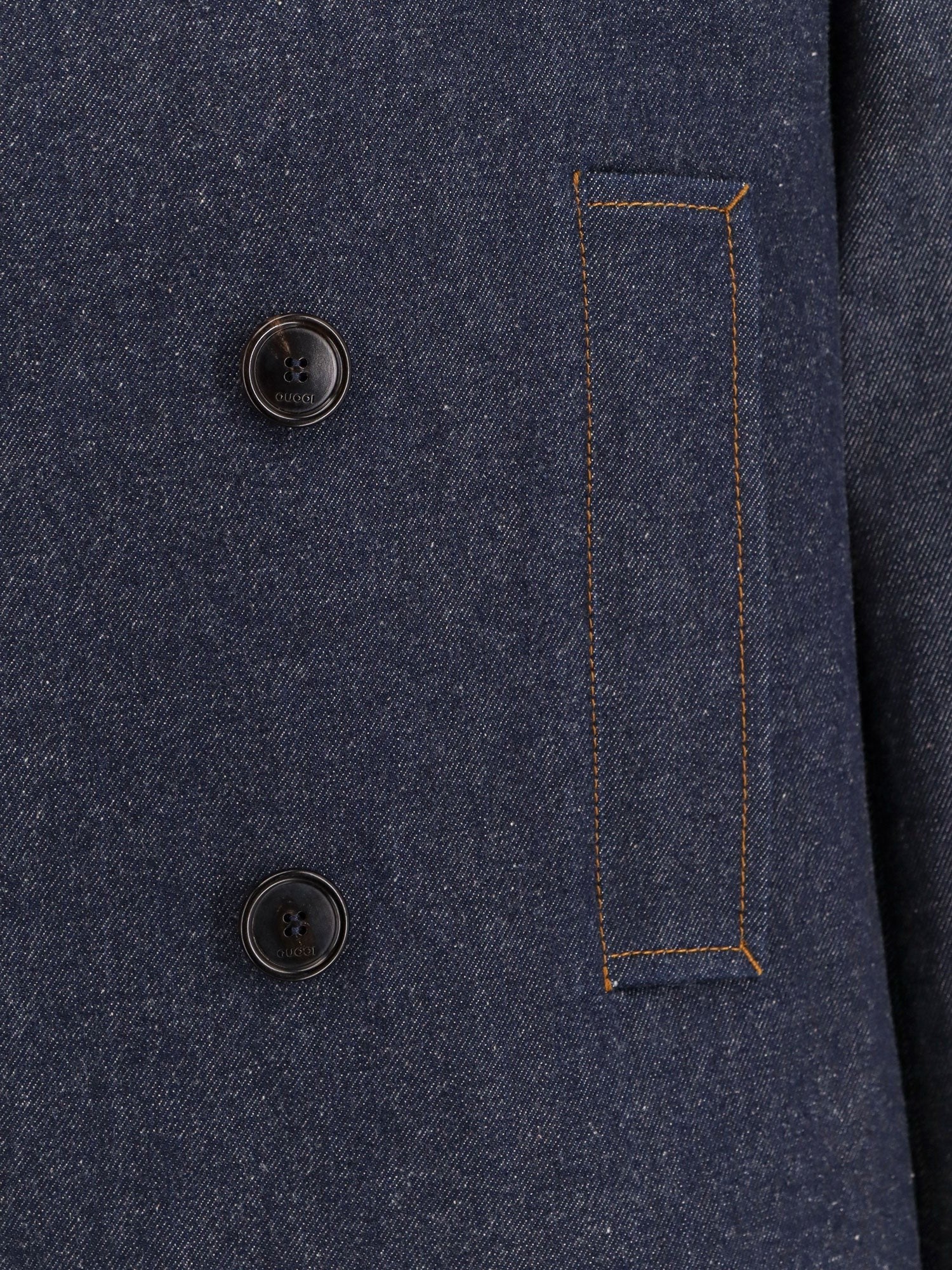 Gucci Denim peacoat with contrasting stitching