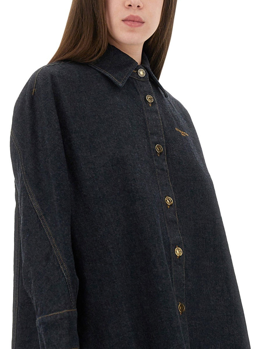 Givenchy DENIM SHIRT WITH EMBROIDERY