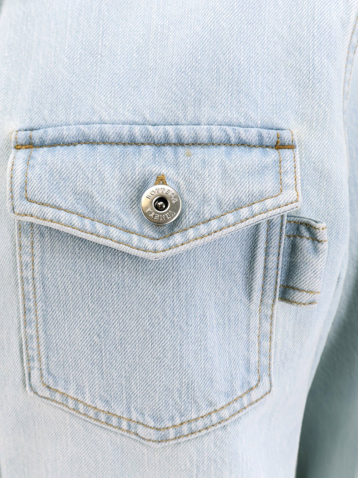 Bottega Veneta Denim shirt with extra bleach wash