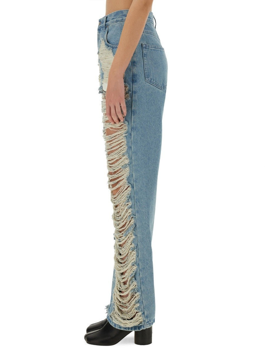 MM6 MAISON MARGIELA "DESTROYED" STRAIGHT JEANS