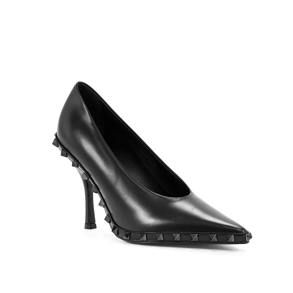 Valentino Garavani Rockstud Leather Pumps - WOMEN SHOES - VALENTINO GARAVANI - Tluxy New