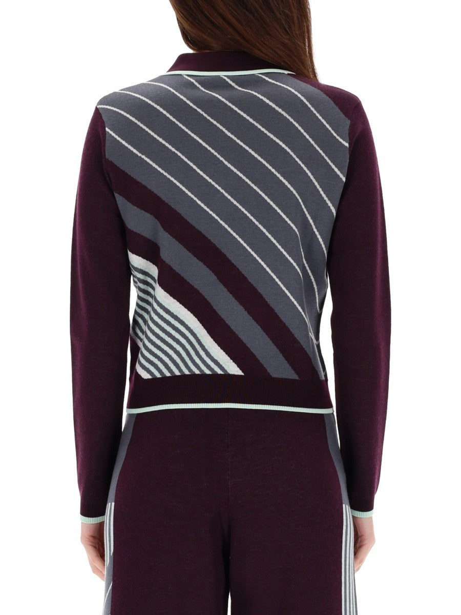 CASABLANCA "DIAGONAL" TENNIS POLO SHIRT