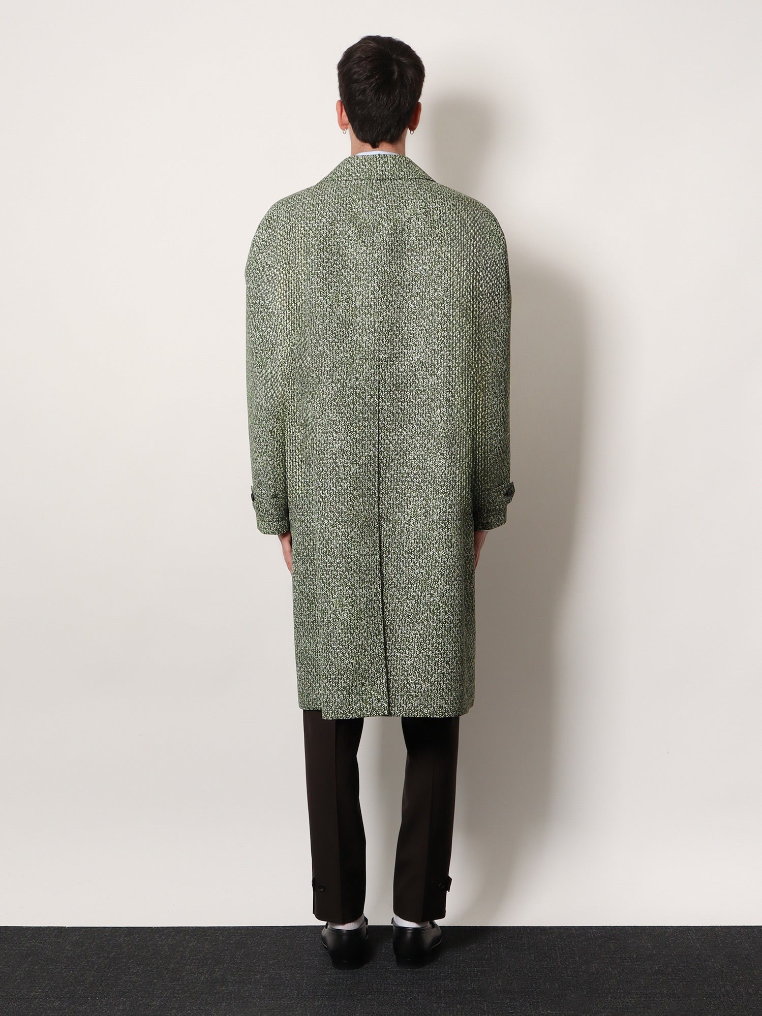 Gucci Double-breasted poplin coat with bouclé print