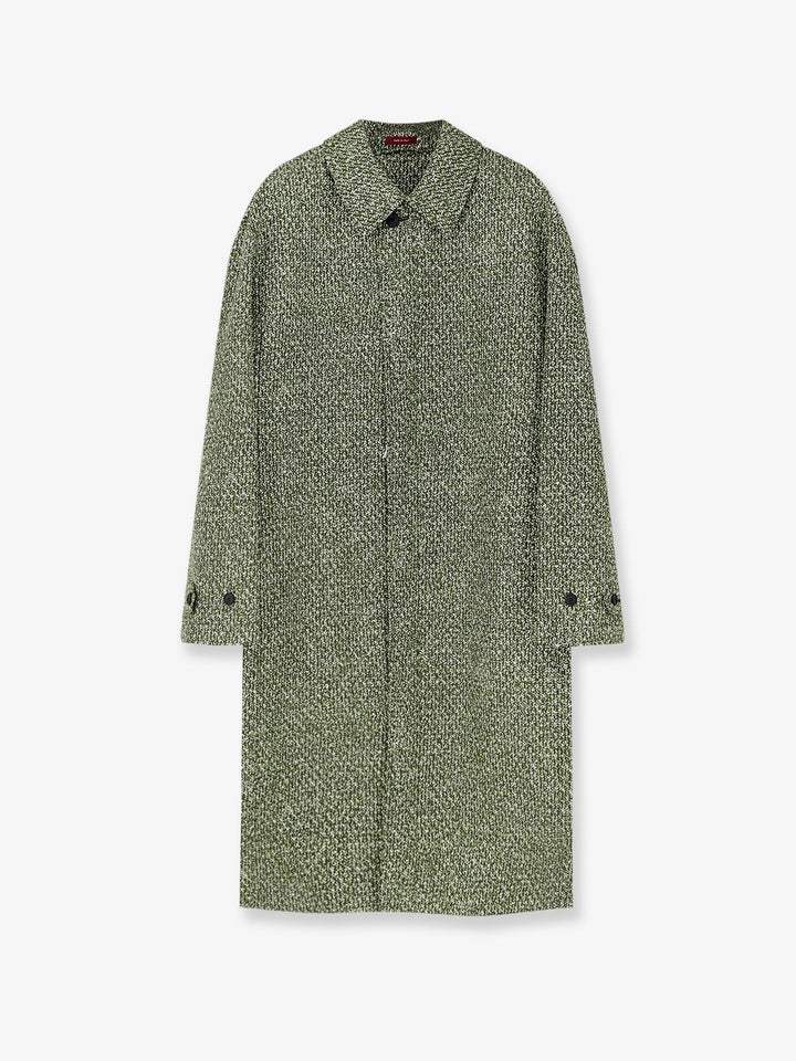 Gucci Double-breasted poplin coat with bouclé print