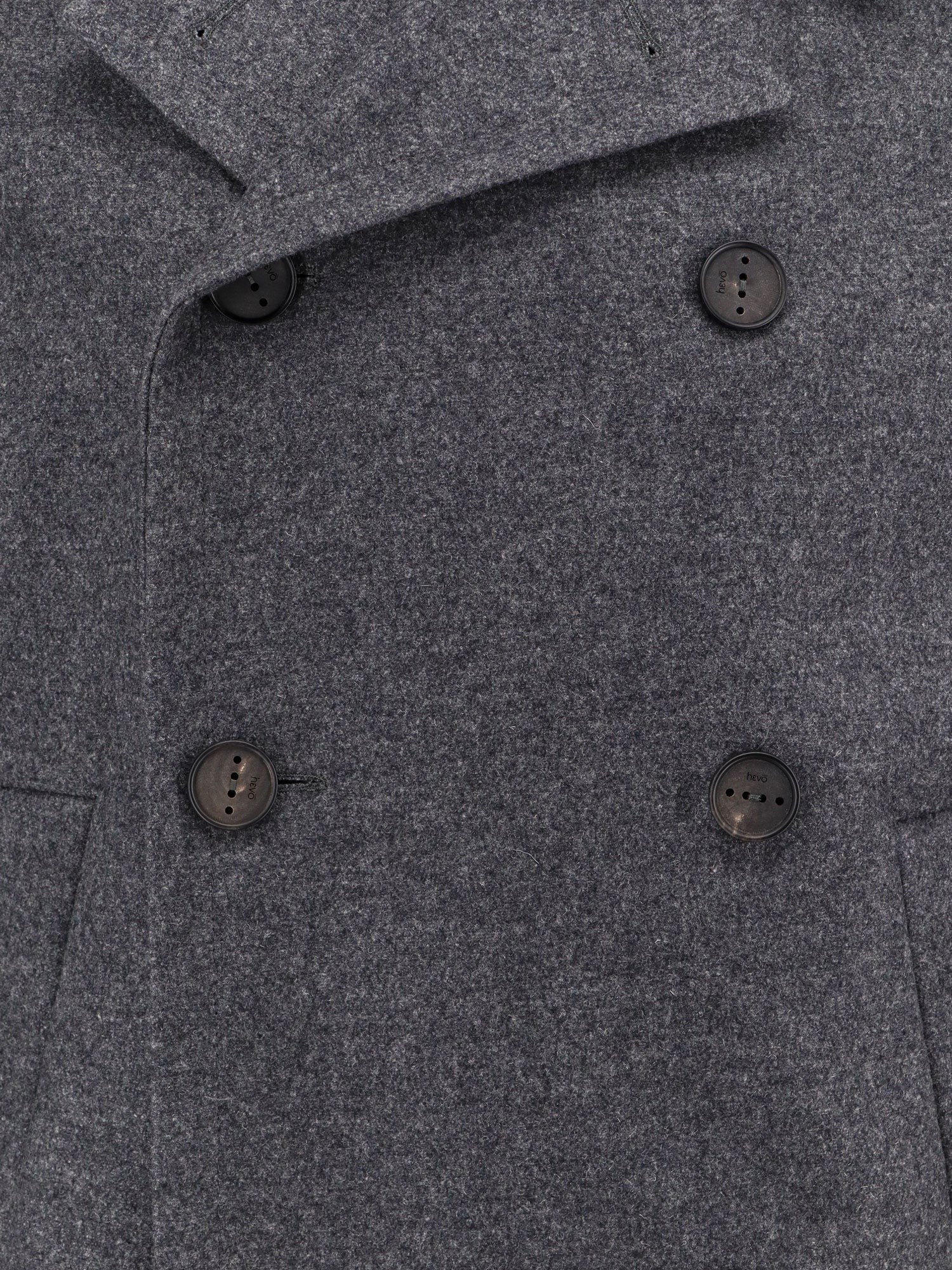 Hevo Double-breasted virgin wool blend coat