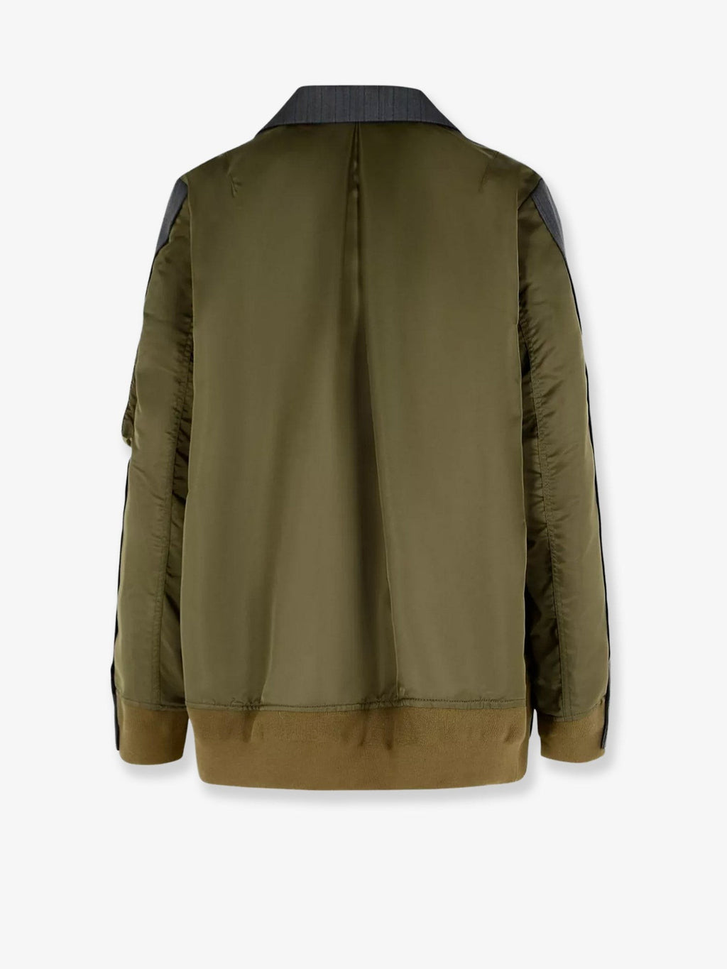 SACAI Double-breasted wool and nylon blazer