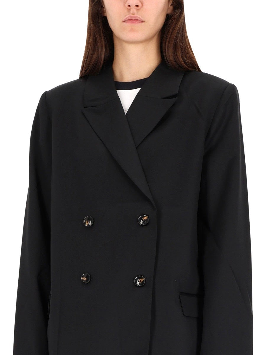 GANNI DOUBLE-BREASTED WOOL JACKET