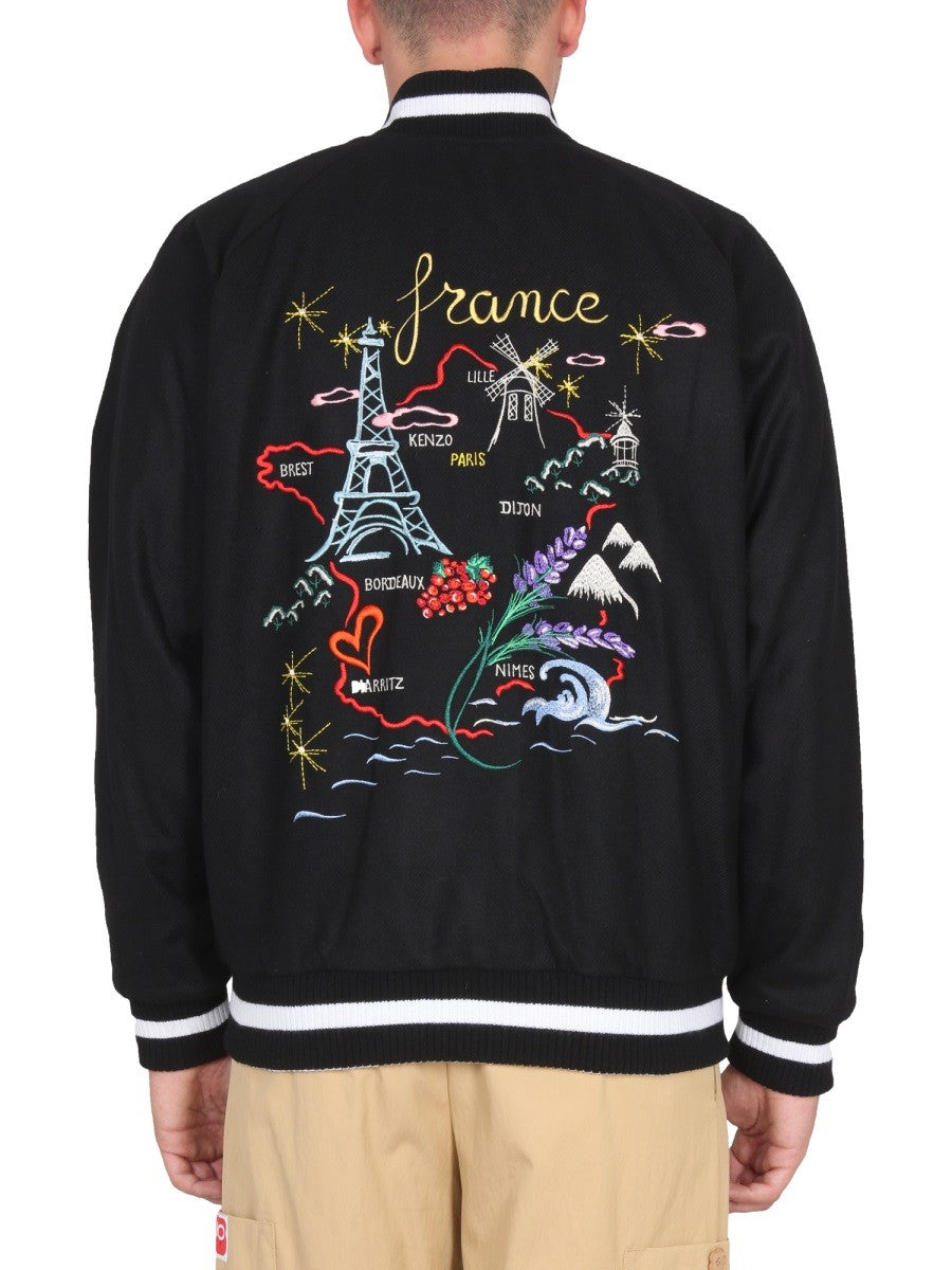 Kenzo DOUBLE FACE BOMBER JACKET "FRANCE JAPAN"