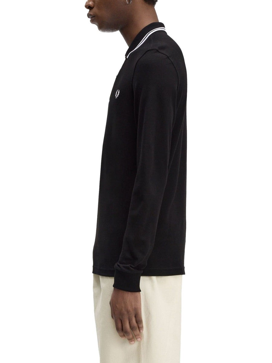 FRED PERRY DOUBLE LINE POLO SHIRT