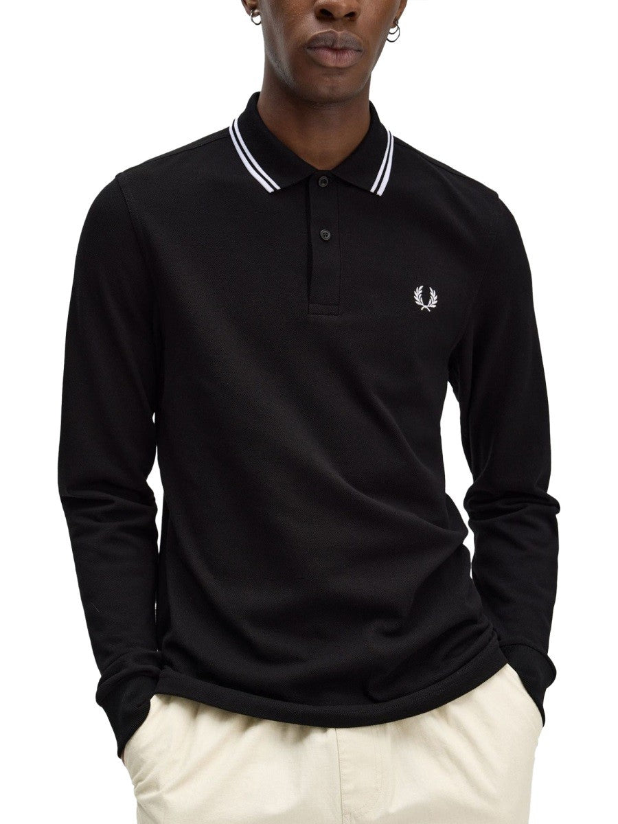 FRED PERRY DOUBLE LINE POLO SHIRT