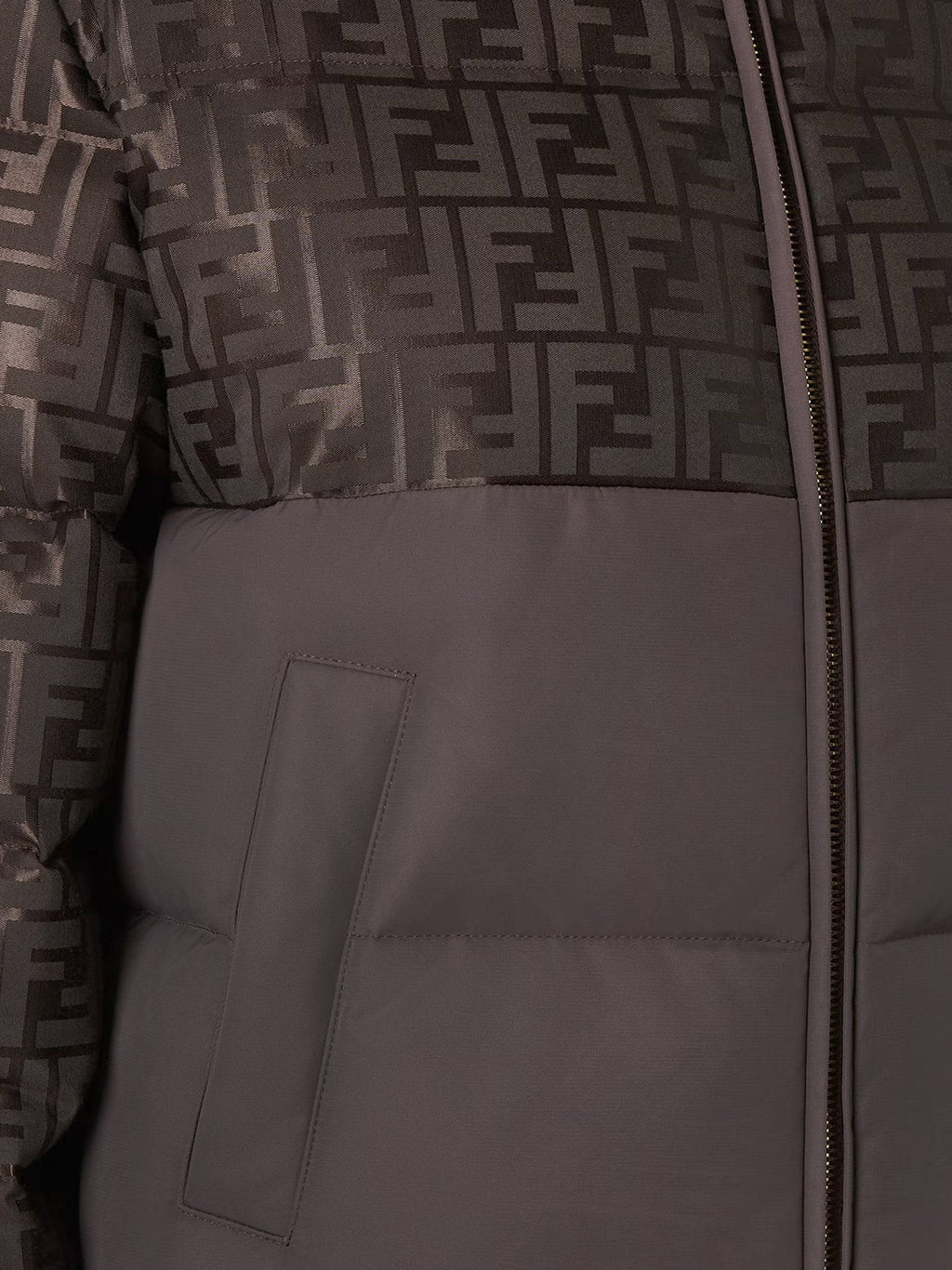 Fendi Down Jacket with FF Jacquard insert