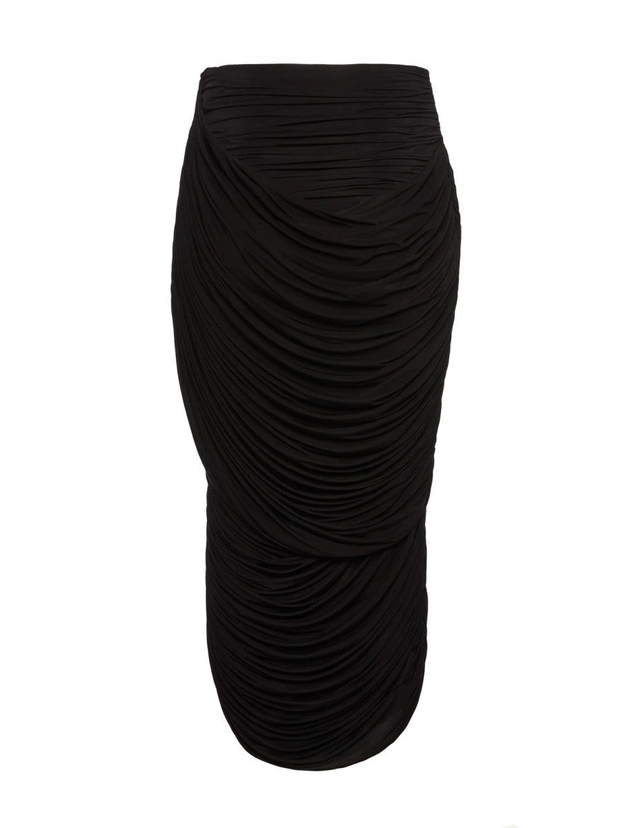 MAGDA BUTRYM DRAPED MIDI SKIRT