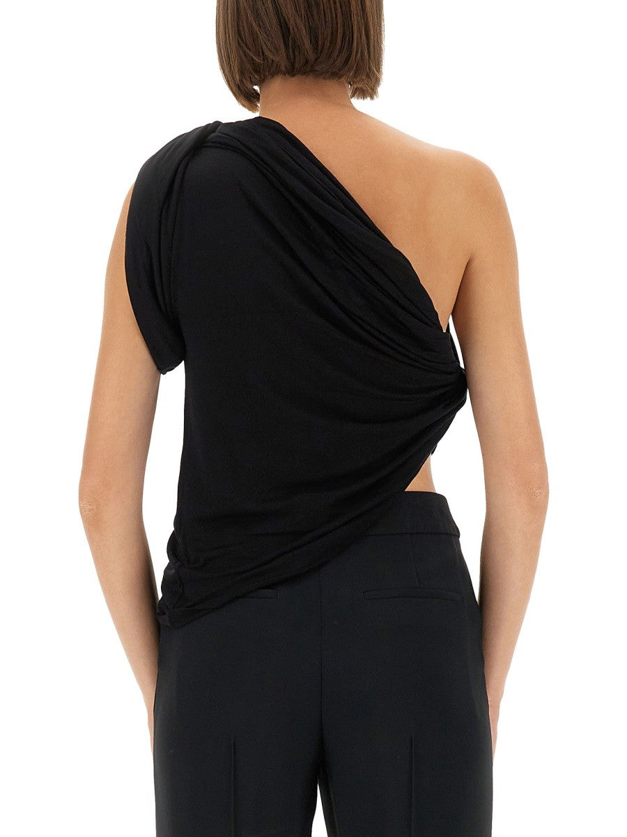 RICK OWENS LILIES DRAPED ONE-SHOULDER TOP