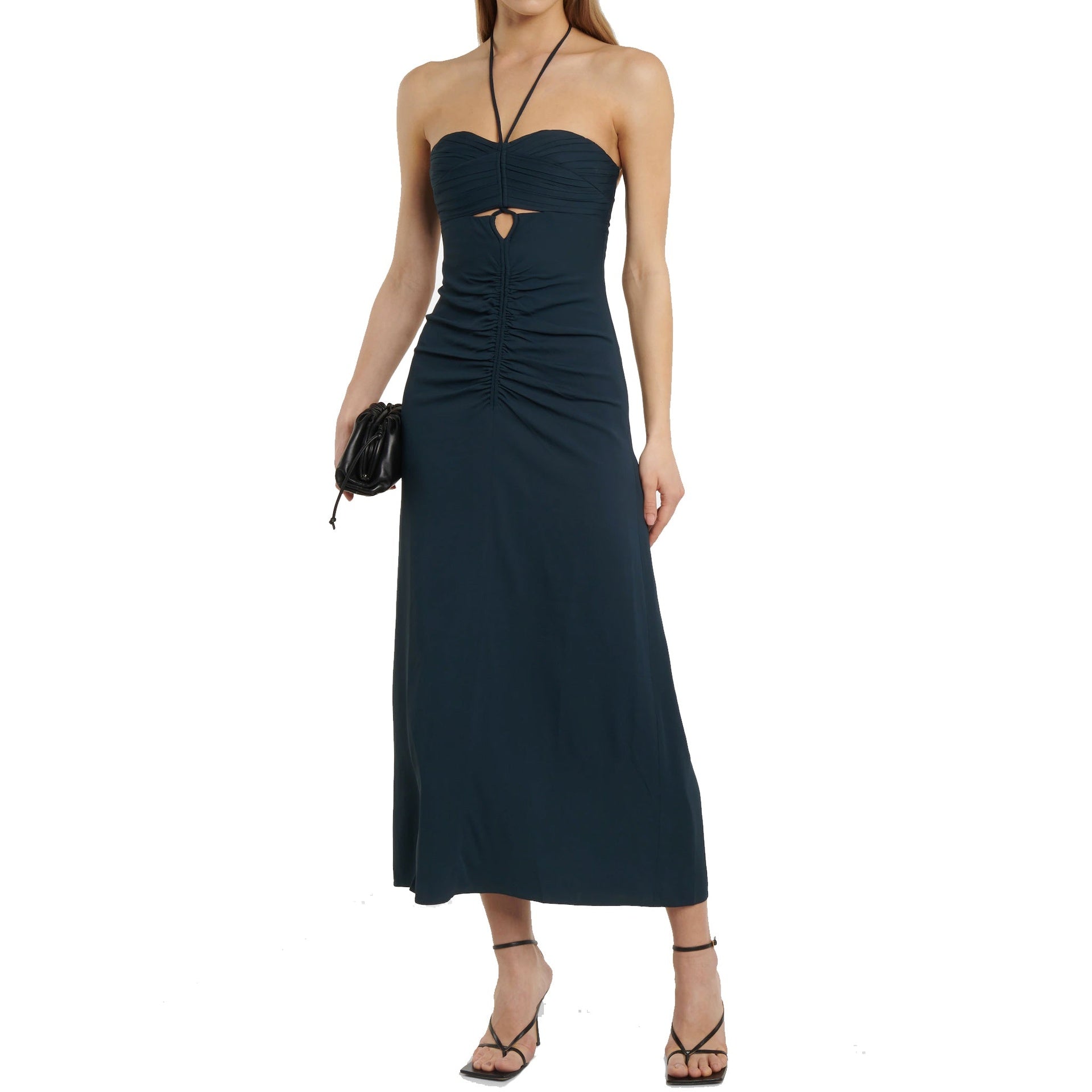 Self-Portrait Cut-Out Ruched Maxi Dress – Siebentaschen
