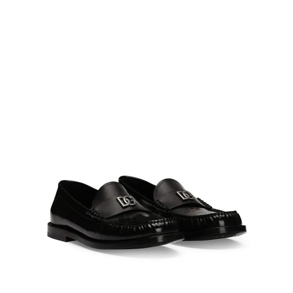 Dolce & Gabbana Leather Logo Loafers