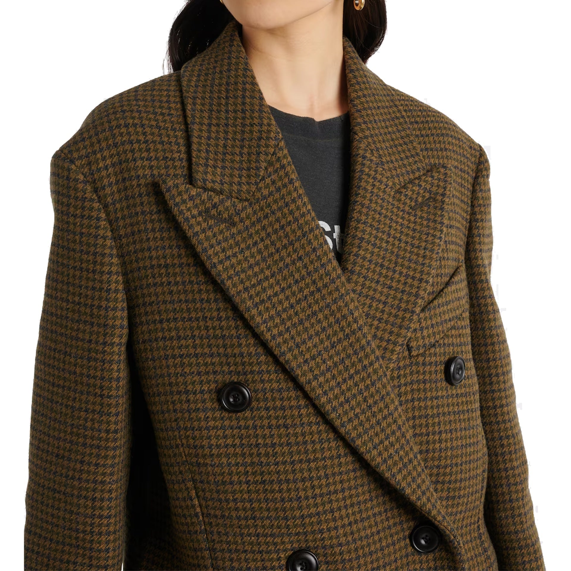 Acne Studios Checked Double-Breasted Wool Blend Coat – Siebentaschen