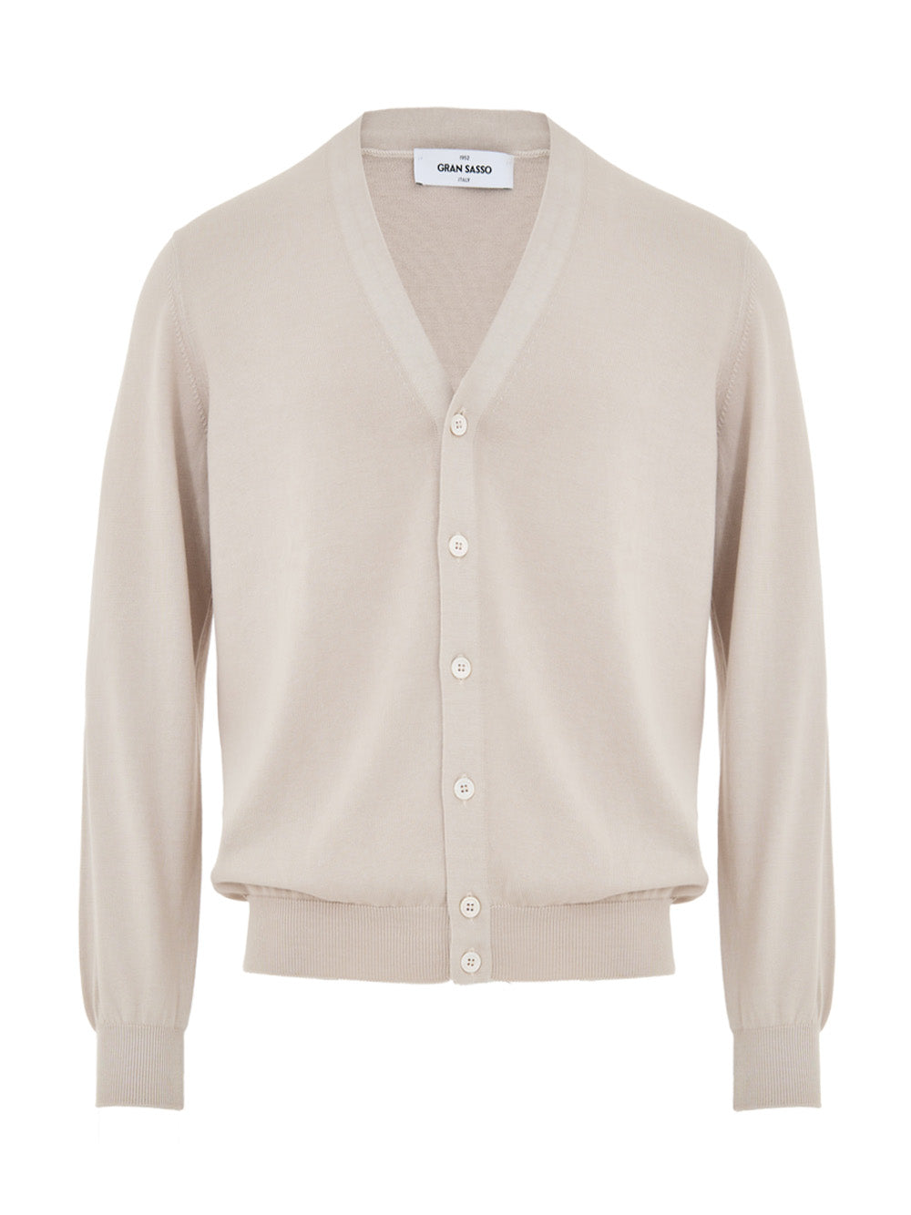 Gran Sasso Beige Cotton Cardigan Sweater