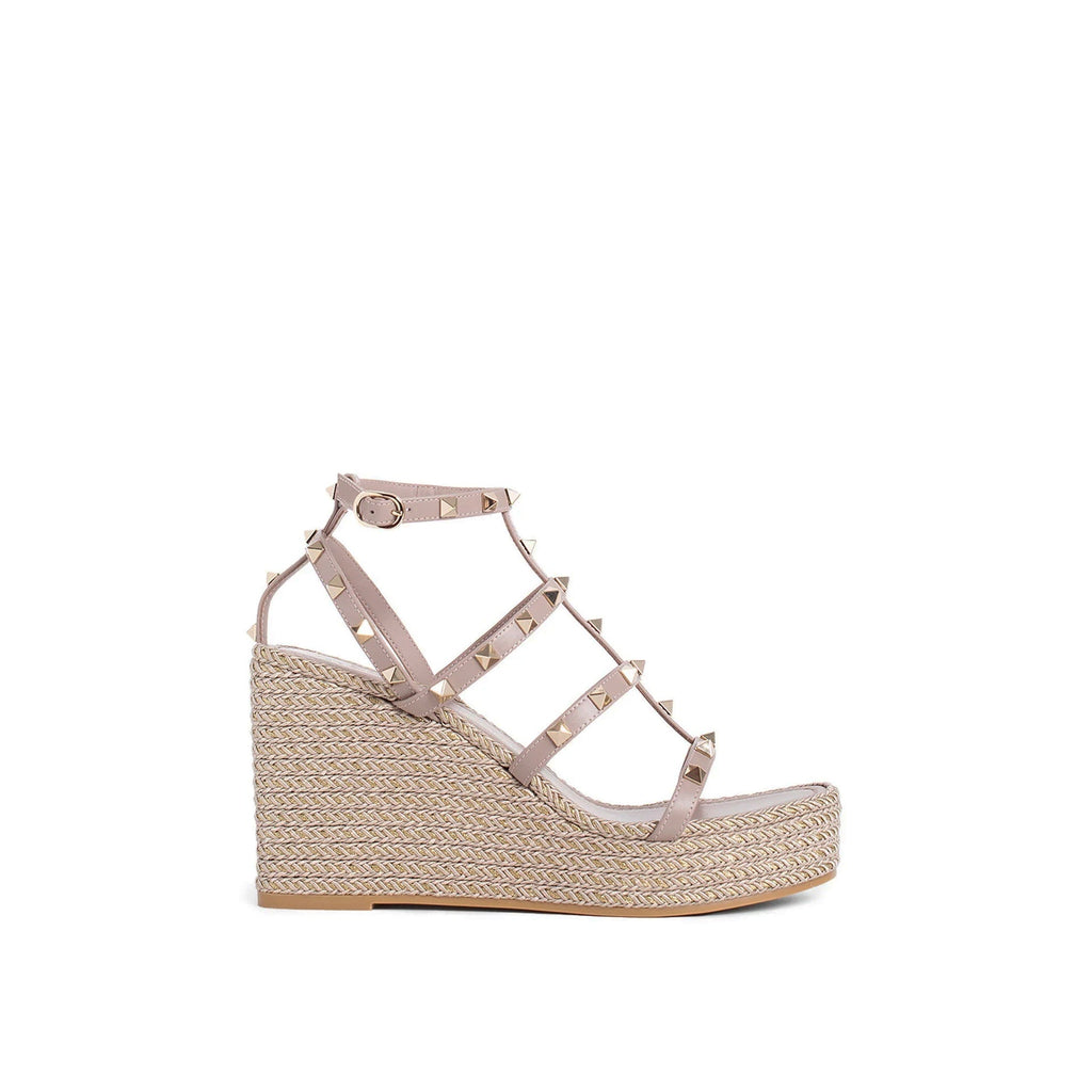Valentino Garavani Rockstud Wedge Sandals - WOMEN SHOES - VALENTINO GARAVANI - Tluxy New